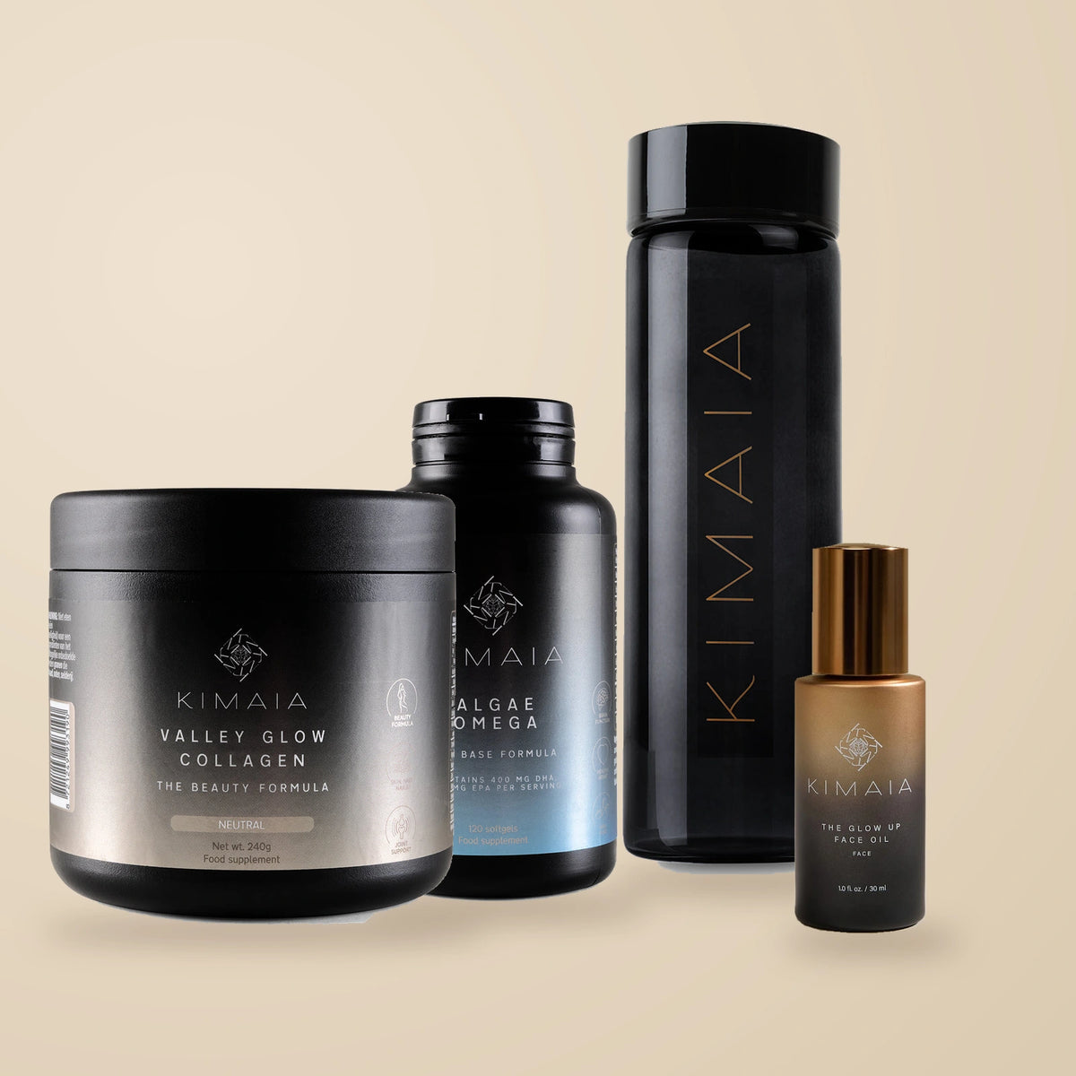 Autumn Glow Reset met Valley Glow, Algae Omega, Water Bottle en Glow Up Face Oil