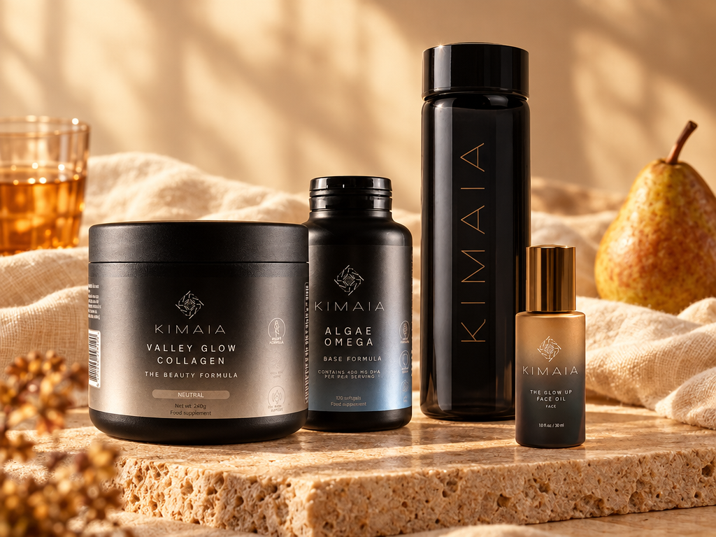 Herfstbundel met Valley Glow, Algae Omega, Face Oil en Water Bottle